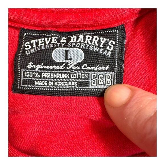 Steve & Barrys Ohio State University T-Shirt Red Size L Cotton Short Sleeve READ - Picture 4 of 7